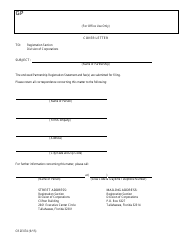 Document preview: Form CR2E074 Partnership Registration Statement - Florida