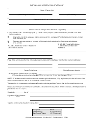 Form CR2E074 Partnership Registration Statement - Florida, Page 2