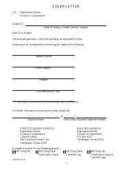 Form CR2E055 Application by Foreign Limited Liability Company to File Amendment to Certificate of Authority to Transact Business in Florida - Florida, Page 2