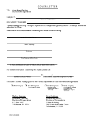 Form CR2E127 Affidavit by Foreign Corporation to Change/Add Officer(S) and/or Director(S) - Florida