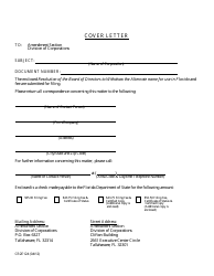 Document preview: Form CR2E124 Resolution of the Board of Directors to Withdraw the Alternate Name for Use in Florida - Florida
