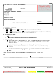 Document preview: Form CM-180 Notice of Stay of Proceedings - California