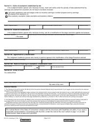 Form JD-CV-3A Exemption and Modification Claim Form, Wage Execution - Connecticut, Page 2