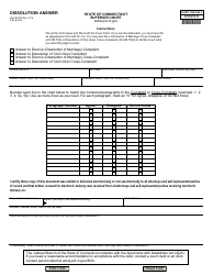 Document preview: Form JD-FM-160 Dissolution Answer - Connecticut