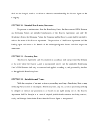 Escrow Agreement Form - Delaware, Page 11