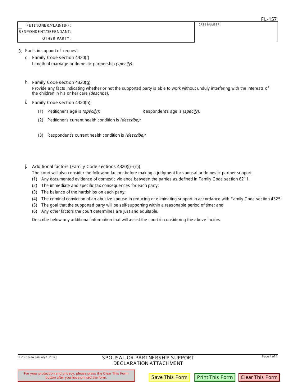 Form Fl 157 Fill Out Sign Online And Download Fillable Pdf California Templateroller 7254