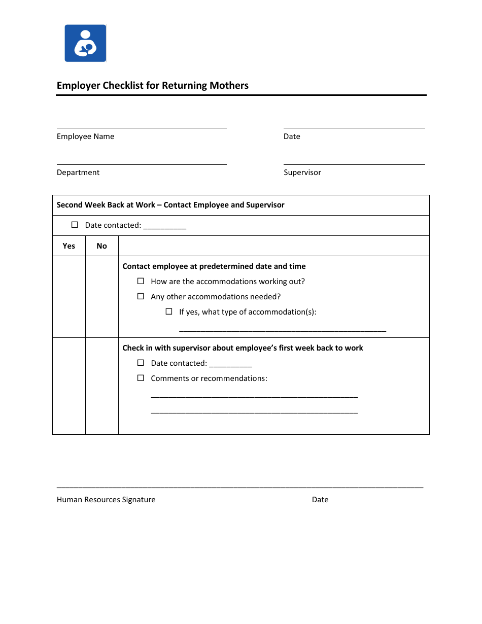 Maternity and Paternity Leave and Return Toolkit for Employers and Employees - Healthy Mothers Workplace Coalition - California, Page 8