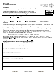 Document preview: Form JD-CL-136 Application for Issuance of Subpoena - Connecticut