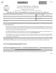 Document preview: Form 20C-CRE Election to File Consolidated Corporate Income Tax Return - Alabama