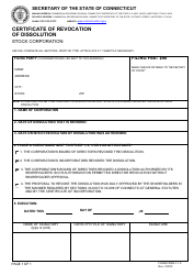 Document preview: Form CRDS-1-1.0 Certificate of Revocation of Dissolution - Connecticut