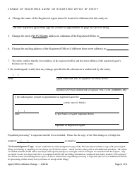 Change of Registered Agent or Registered Office by Entity - Alabama, Page 2