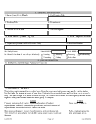 Form CALHR651 Job Description Form - California, Page 2