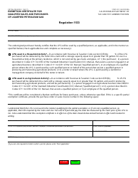 Document preview: Form CDTFA-230-N Exemption Certificate for Qualified Sales and Purchases of Liquefied Petroleum Gas - California