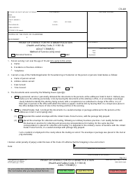 Document preview: Form CR-401 Proof of Service for Petition/Application (Health and Safety Code, 11361.8) - Adult Crime(S) - California