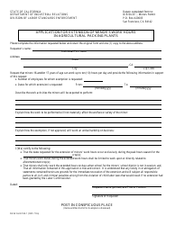 Document preview: DLSE Form 104-1 Application for Extension of Minor's Work Hours in Agricultural Packing Plants - California