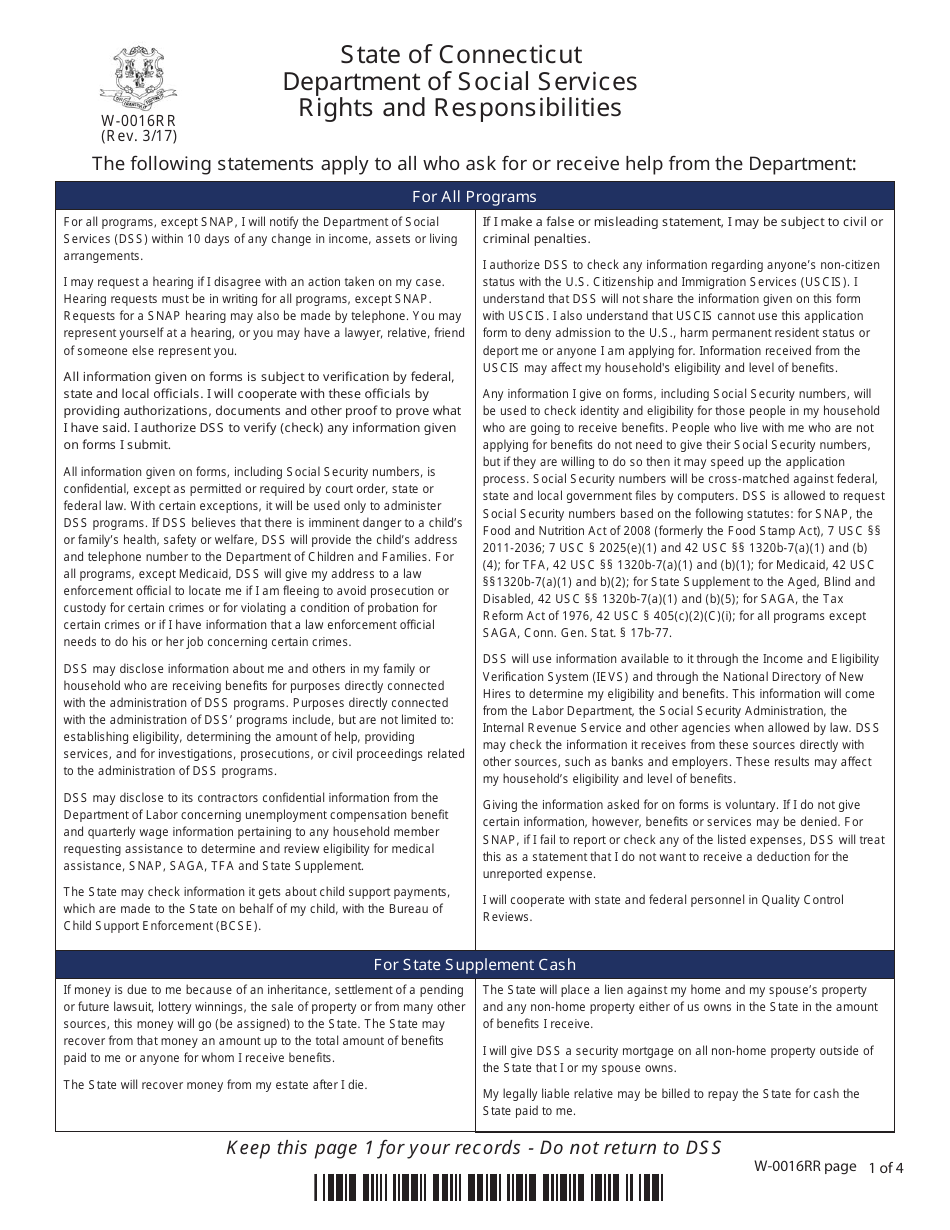 Form W-1E Application for Benefits - Connecticut, Page 19