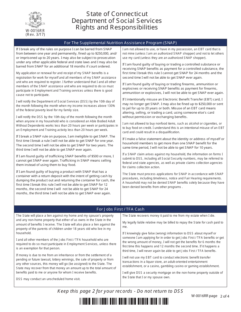 Form W-1E Application for Benefits - Connecticut, Page 20