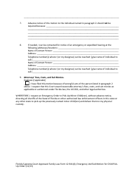 Form 12.941(D) &quot;Emergency Verified Motion for Child Pick-Up Order&quot; - Florida, Page 5