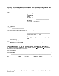 Form 12.941(D) &quot;Emergency Verified Motion for Child Pick-Up Order&quot; - Florida, Page 6