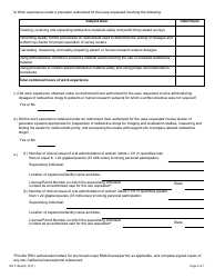 Form RH313A(AU) Radioactive Materials Authorized User Training and Experience and Preceptor Attestation - California, Page 5