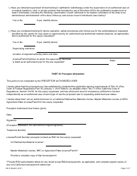 Form RH313A(AU) Radioactive Materials Authorized User Training and Experience and Preceptor Attestation - California, Page 7