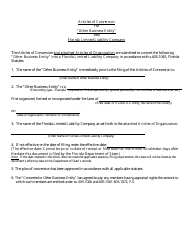 Form INHS11 Articles of Conversion for &quot;other Business Entity&quot; Into Florida Limited Liability Company - Florida, Page 3