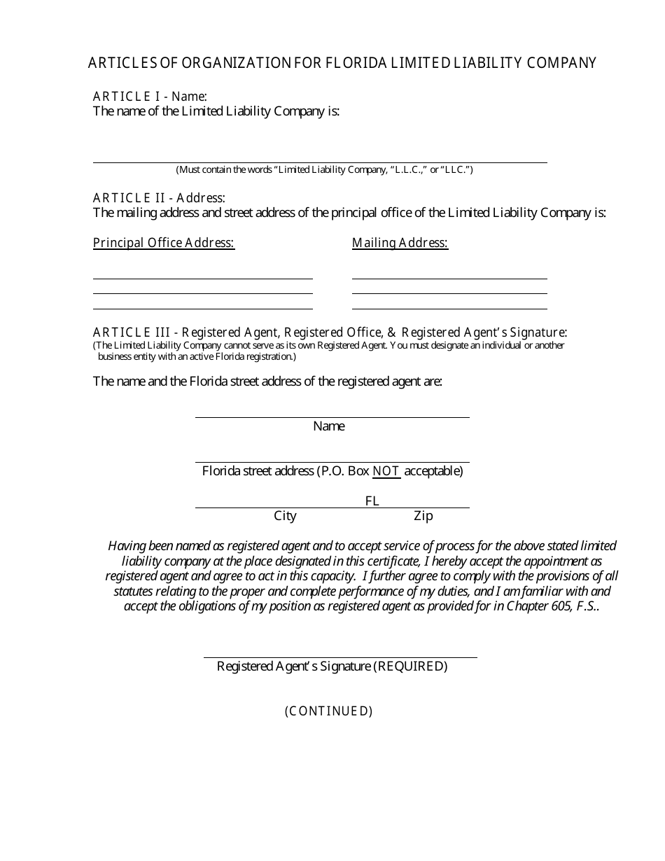 Form INHS11 Articles of Conversion for other Business Entity Into Florida Limited Liability Company - Florida, Page 5