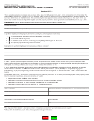 Form CDTFA-230-M Partial Exemption Certificate for Manufacturing, Research and Development Equipment - California, Page 2