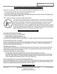 Form DV-130 &quot;Restraining Order After Hearing (Clets-Oah)&quot; - California, Page 6