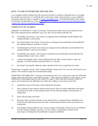 Instructions for Form FL-195 Income Withholding for Support - California, Page 4