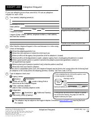 Document preview: Form ADOPT-200 Adoption Request - California