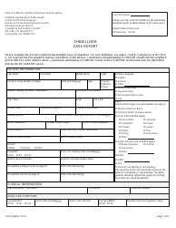 Form CDPH8639 Shigellosis Case Report - California