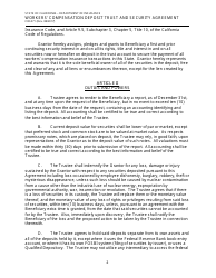 Form CDI-071 Workers&#039; Compensation Deposit Trust and Security Agreement - California, Page 2