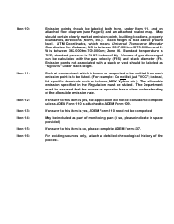ADEM Form 109 Permit Application for Volatile Organic Compound (VOC) Surface Coating Emission Sourses - Alabama, Page 2