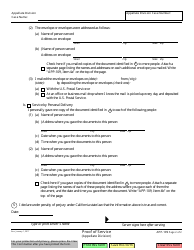 Form APP-109 Proof of Service (Appellate Division) - California, Page 2