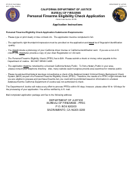 Form BOF116 Personal Firearms Eligibility Check Application - California, Page 2