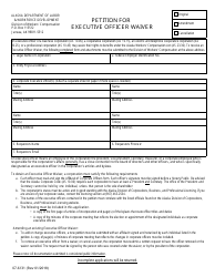 Form 07-6131 &quot;Petition for Executive Officer Waiver&quot; - Alaska