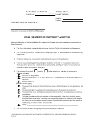 Document preview: Form 12.981(B)(2) Final Judgment of Stepparent Adoption - Florida