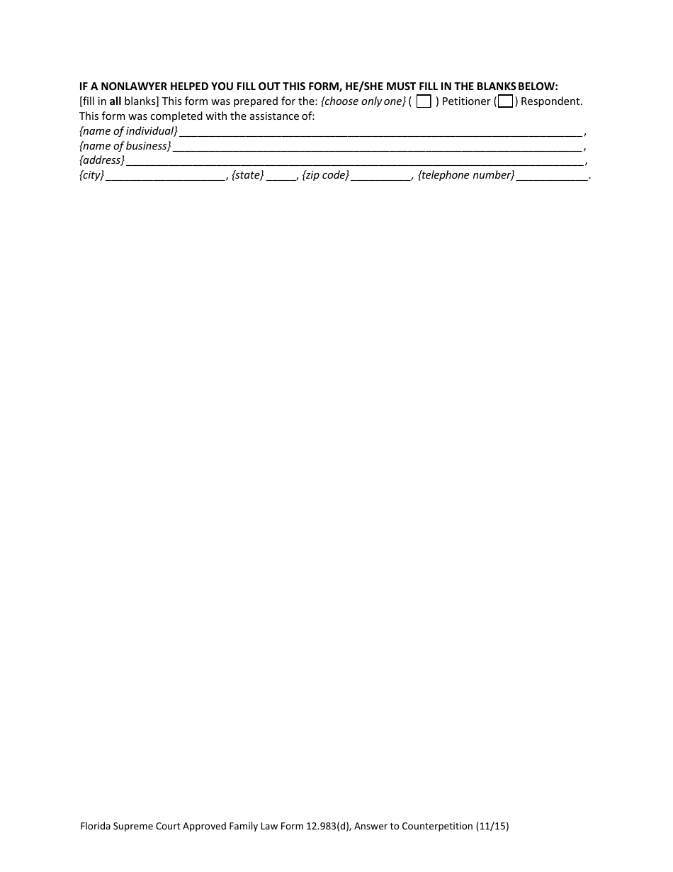 Answer to Counterpetition - Florida, Page 5