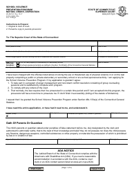 Form JD-JM-134 School Violence Prevention Program - Motion, Order, Disposition - Connecticut