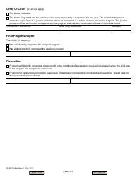 Form JD-JM-134 School Violence Prevention Program - Motion, Order, Disposition - Connecticut, Page 2
