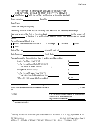 Document preview: Form CIV-562 Affidavit-Return of Service for Writ of Execution - Single Person or Entity - Alaska
