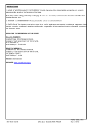 Form LLPA-1-1.0 Certificate of Amendment Domestic &amp; Foreign Limited Liability Partnership - Connecticut, Page 2