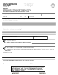 Document preview: Form JD-ES-263 Grievance/Complaint Filed Under the Americans With Disabilities Act - Connecticut