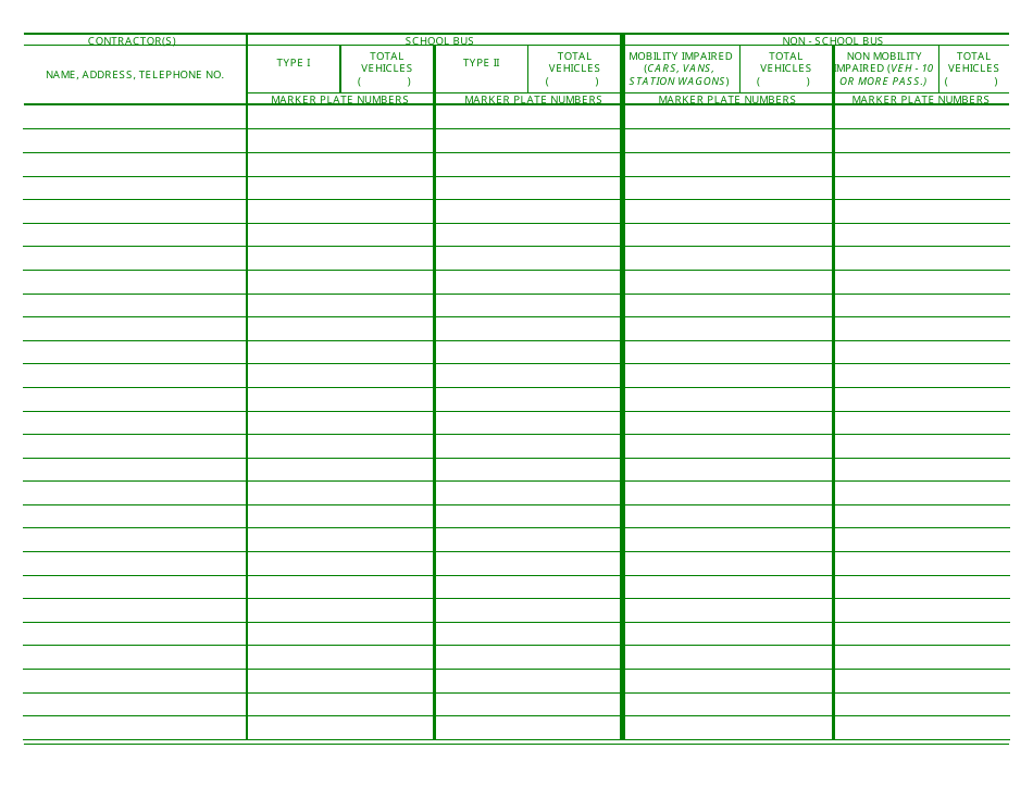 Form Y-10 School Bus Transportation - Pupil Transportation Vehicle Report - Connecticut, Page 2
