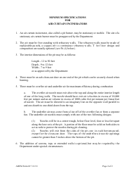 ADEM Form 017 Specifications for Air Curtain Incinerators - Alabama, Page 2