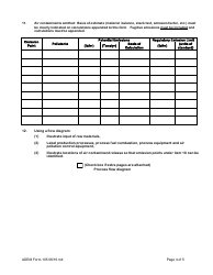 ADEM Form 105 Permit Application for Manufacturing or Processing Operation - Alabama, Page 6