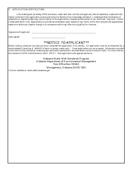 ADEM Form 194 Water Well Driller Reciprocal Application - Alabama, Page 2