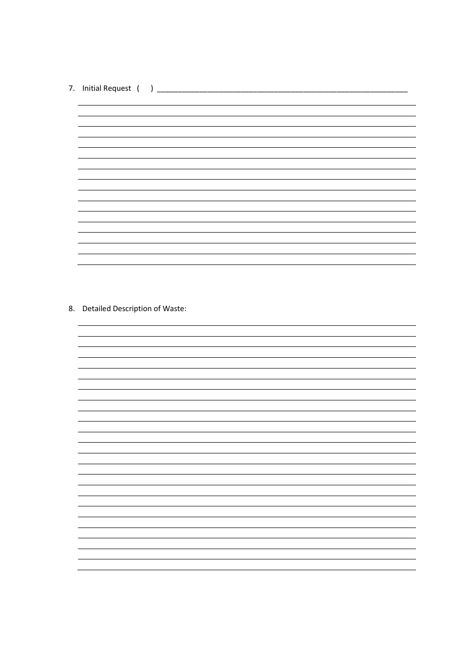 ADEM Form 278 Request for Commercial Disposal - Alabama, Page 3