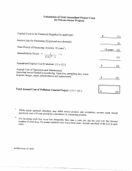 Document preview: ADEM Form 313 Calculation of Total Annualized Project Costs for Private-Sector Projects - Alabama